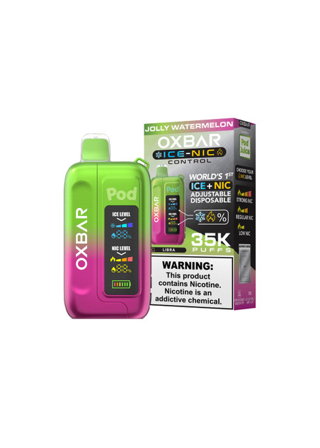 Oxbar x Pod Juice Ice-Nic Control 35K Jolly Watermelon