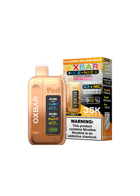 Oxbar x Pod Juice Ice-Nic Control 35K Churro Milkshake