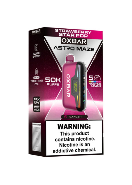 Oxbar Astro Maze 50K Strawberry Star Pop