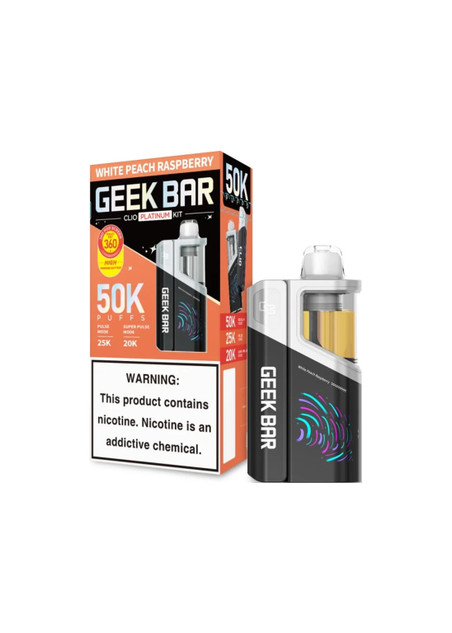 Geek Bar CLIO Platinum 50K Kit White Peach Raspberry