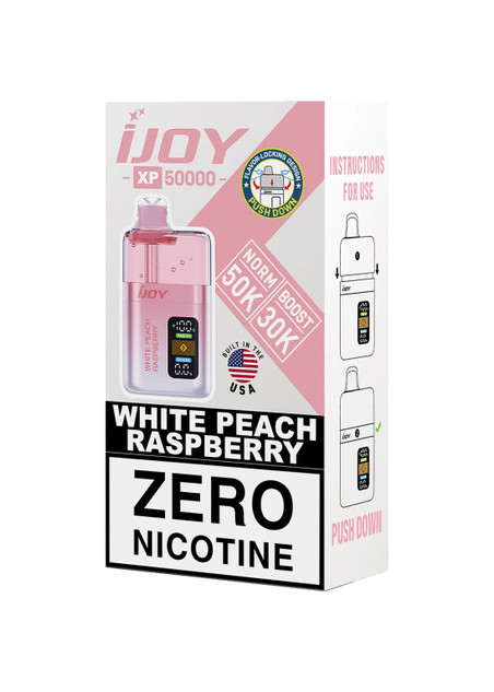 iJoy XP50000 ZERO White Peach Raspberry 0%