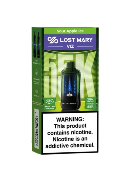 Lost Mary VIZ 55K: Sour Apple Ice