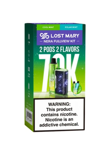 Lost Mary Nera Fullview 70K Kit: Cool Mint and Polar Mint