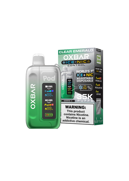 Oxbar x Pod Juice Ice-Nic Control 35K Clear Emerald