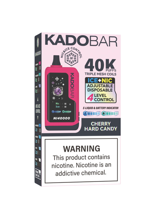 Kado Bar NI40K Ice-Nic Control Cherry Hard Candy / Cherry Hard Popz