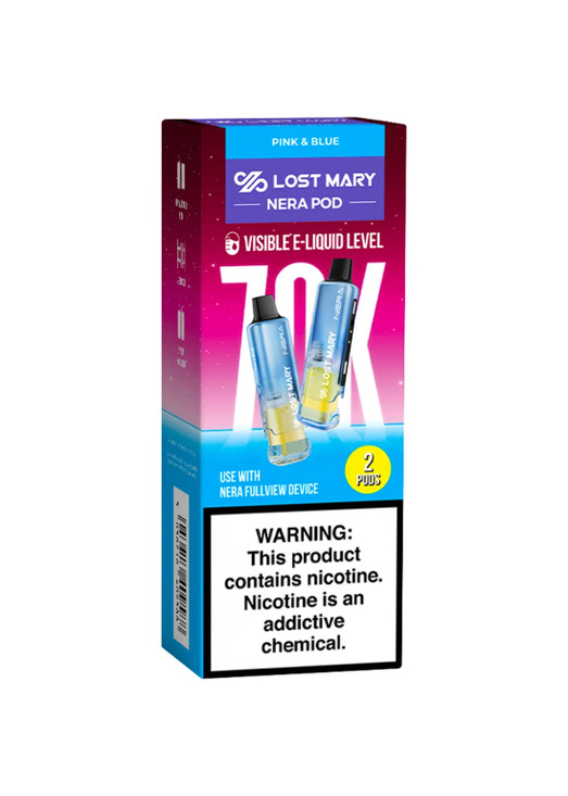 Lost Mary Nera Fullview 70K Refill Pods Pink and Blue