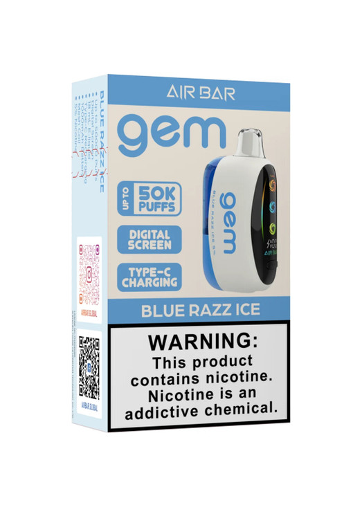 Air Bar Gem 50K Blue Razz Ice