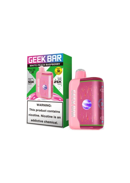 Geek Bar Pulse X2 50K: White Peach Raspberry