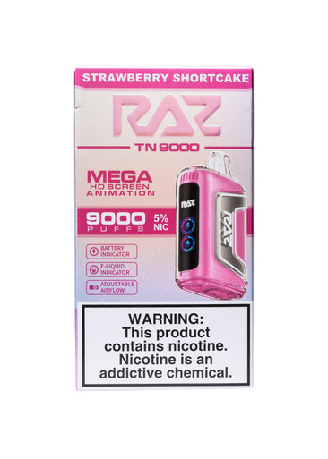 strawberry shortcake disposable vape RAZ TN9000 FLAVORS:ALOE WATERMELON - SOUR SWEET nicotine-salt-e-liquid Delta 9 Distillate Disposable