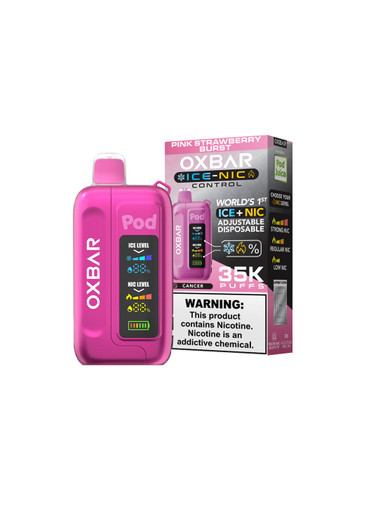 juicy bar pink burst vape flavor review and experience Oxbar x Pod Juice Ice-Nic Control 35K Strawberry (Cancer) Product Type_Hardware VOOPOO ARGUS Pods Family Colour:Storm Silver