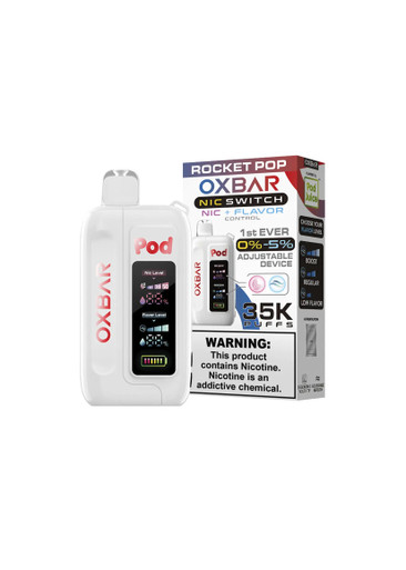 rocket pop vape juice Pod x Oxbar Nic Switch 35K COLOR:Flowing Blue Coffee With Cream - cart