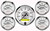 Ford Racing 5 Gauge Kit - White Face Ford Racing 5 Gauge Kit - White Face