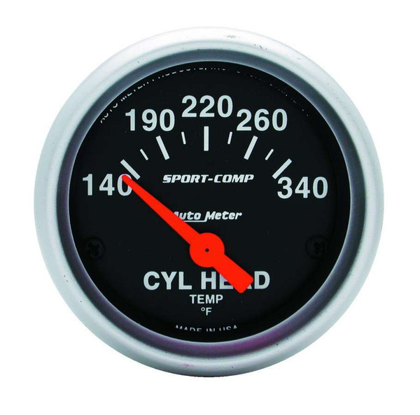 2-1/16in S/C Cylinder Hd Temp. Gauge 140-340 2-1/16in S/C Cylinder Hd Temp. Gauge 140-340