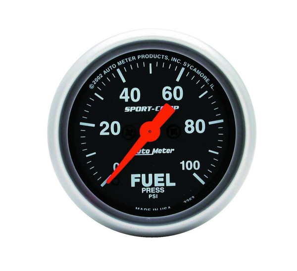 Sport Comp 2 1/16in Fuel 0-100 PSI Elec. Sport Comp 2 1/16in Fuel 0-100 PSI Elec.