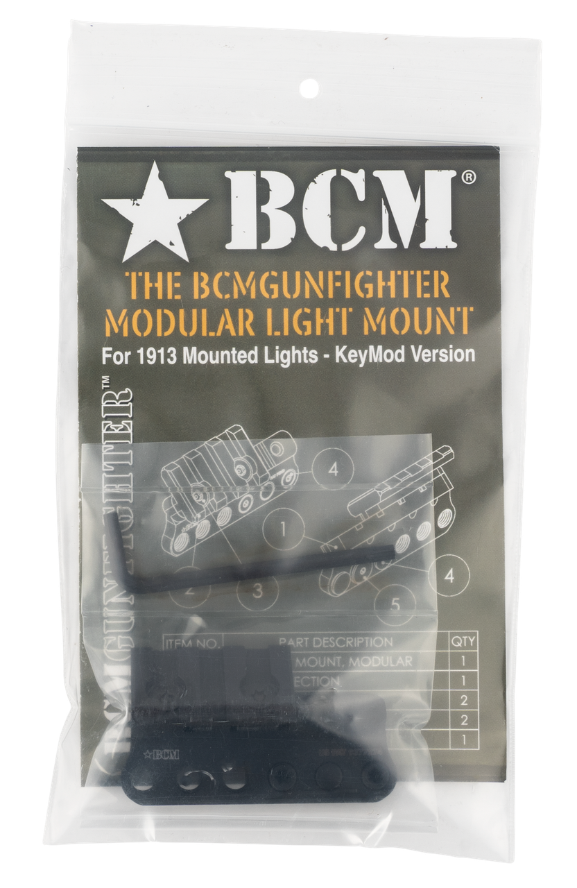 BCM 1913LMKM Gunfighter Modular KeyMod Picatinny Rail Mount - Black ...