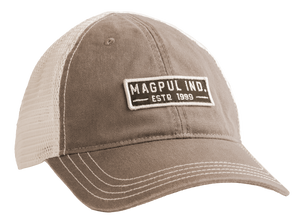 Magpul MAG1260252 Established Garment Trucker Hat Driftwood Adjustable Snapback OSFA Embroidered Patch Magpul MAG1260252 Established Garment Trucker Hat Driftwood Adjustable Snapback OSFA Embroidered Patch