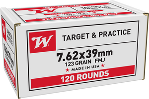 Winchester Target & Practice Ammunition 7.62x39mm 123 Grain Full Metal Jacket Winchester Target & Practice Ammunition 7.62x39mm 123 Grain Full Metal Jacket