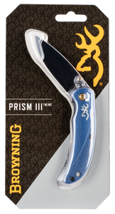 Browning 3220341 Prism 32.88" Folding Clip Point Plain Black Stonewashed 7Cr17MoV SS Blade/Navy Blue Anodized Aluminum Handle Includes Pocket Clip Browning 3220341 Prism 32.88" Folding Clip Point Plain Black Stonewashed 7Cr17MoV SS Blade/Navy Blue Anodized Aluminum Handle Includes Pocket Clip