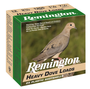 Remington Ammunition 28755 Heavy Dove Loads Upland 12 Gauge 2.75" 1 1/8 oz 7.5 Shot 25 Per Box/ 10 Cs Remington Ammunition 28755 Heavy Dove Loads Upland 12 Gauge 2.75" 1 1/8 oz 7.5 Shot 25 Per Box/ 10 Cs