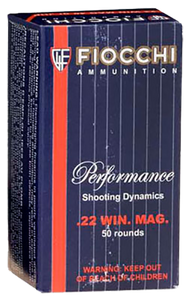 Fiocchi 22FWMA Field Dynamics Performance 22 WMR 40 gr Jacketed Soft Point (JSP) 50rd Bx Fiocchi 22FWMA Field Dynamics Performance 22 WMR 40 gr Jacketed Soft Point (JSP) 50rd Bx