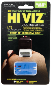 HiViz RHLW01 Ruger Redhawk & Super Redhawk LiteWave Front SightBlack | Green Interchangeable Fiber Optic HiViz RHLW01 Ruger Redhawk & Super Redhawk LiteWave Front SightBlack | Green Interchangeable Fiber Optic