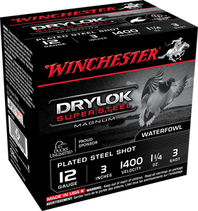 Winchester Ammo XSV1233 DryLock Super Magnum 12 Gauge 3" 1 1/4 oz 1400 fps 3 Shot 25ea Winchester Ammo XSV1233 DryLock Super Magnum 12 Gauge 3" 1 1/4 oz 1400 fps 3 Shot 25ea