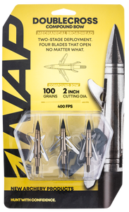 NAP NAP60086 Spitfire Doublecross Mechanical 100 grain Silver/Black NAP NAP60086 Spitfire Doublecross Mechanical 100 grain Silver/Black