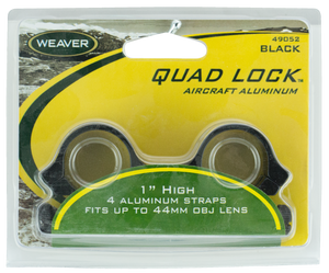 Weaver Quad Lock Detachable 1" Rings Gloss, High, Aluminum Weaver Quad Lock Detachable 1" Rings Gloss, High, Aluminum
