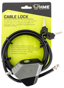 HME HMECBLK Cable Lock6.50' Long Black/Gray Aluminum HME HMECBLK Cable Lock6.50' Long Black/Gray Aluminum