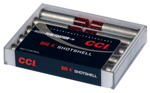 CCI Big 4 Shotshell Ammunition 9mm Luger 50 Grains #4 Shot Box of 10 CCI Big 4 Shotshell Ammunition 9mm Luger 50 Grains #4 Shot Box of 10