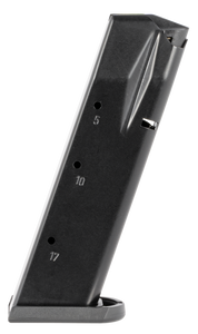 Mec-Gar Magazine EAA Witness, Tanfoglio Small Frame 9mm Luger 17-Round Steel Anti-Friction Black