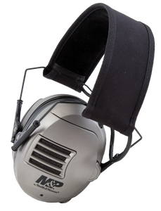 M&P Accessories 110041 Alpha Electronic Muff Polymer 23 dB Over the Head Gray/Black Adult 1 Pair