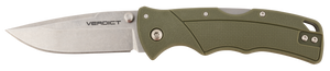 Cold Steel CSFLC3SPSSODGZ Verdict3" Folding Spear Point Plain Stonewashed 4116 SS Blade/Black GFN Handle Includes Belt Clip Cold Steel CSFLC3SPSSODGZ Verdict3" Folding Spear Point Plain Stonewashed 4116 SS Blade/Black GFN Handle Includes Belt Clip