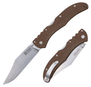 Cold Steel CS20KR9Z Range BossFolding Clip Point Plain 4034 SS Blade 5.25" Flat Dark Earth Zy-Ex Handle Blister Pack Cold Steel CS20KR9Z Range BossFolding Clip Point Plain 4034 SS Blade 5.25" Flat Dark Earth Zy-Ex Handle Blister Pack