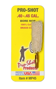 Pro-Shot MP45 Bore Mop40-45 Cal Pistol 8-32" Thread 100% Cotton Pro-Shot MP45 Bore Mop40-45 Cal Pistol 8-32" Thread 100% Cotton