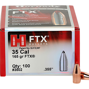 Hornady 3502 FTX Hunting 35 Cal .355 165 gr Flex Tip eXpanding (FTX) Hornady 3502 FTX Hunting 35 Cal .355 165 gr Flex Tip eXpanding (FTX)