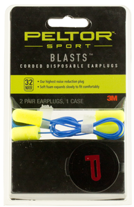 Peltor 97081 Sport Blast Earplugs Foam 32 dB In The Ear Yellow Adult 2 Pair Peltor 97081 Sport Blast Earplugs Foam 32 dB In The Ear Yellow Adult 2 Pair