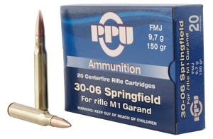 PPU PP3006G Standard Rifle Rifle 30-06 Springfield 150 gr FMJ20 Per Box/ 10 Cs PPU PP3006G Standard Rifle Rifle 30-06 Springfield 150 gr FMJ20 Per Box/ 10 Cs