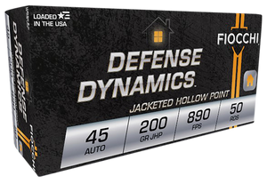 Fiocchi Defense Dynamics Ammunition 45 ACP 200 Grain Jacketed Hollow Point Box of 50 Fiocchi Defense Dynamics Ammunition 45 ACP 200 Grain Jacketed Hollow Point Box of 50