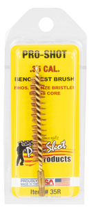 Pro-Shot 35R Bore Brush9mm/35 Cal Rifle #8-32 Thread Bronze Bristles Brass Core Pro-Shot 35R Bore Brush9mm/35 Cal Rifle #8-32 Thread Bronze Bristles Brass Core