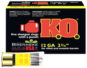 Brenneke SL122KO K.O. Hunting 12 Gauge 2.75" 1 oz Slug Shot 5 Per Box/ 50 Cs Brenneke SL122KO K.O. Hunting 12 Gauge 2.75" 1 oz Slug Shot 5 Per Box/ 50 Cs