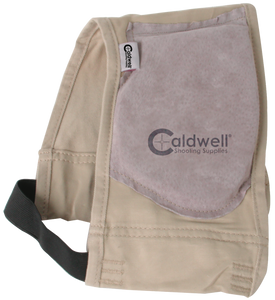 Caldwell 300010 Magnum Recoil Shield Tan Cloth w/Leather Pad Ambidextrous Caldwell 300010 Magnum Recoil Shield Tan Cloth w/Leather Pad Ambidextrous