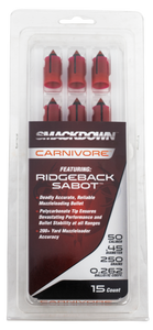 Traditions Smackdown Carnivore Muzzleloading Bullet 50 Caliber Sabot with 45 Caliber 250 Grain Bullet Pack of 15 Traditions Smackdown Carnivore Muzzleloading Bullet 50 Caliber Sabot with 45 Caliber 250 Grain Bullet Pack of 15