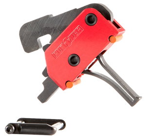 Patriot Ordnance Factory 00858 Drop-InSingle-Stage Flat Trigger with 3.50 lbs Draw Weight & Black/Red Finish for AR-Platform Patriot Ordnance Factory 00858 Drop-InSingle-Stage Flat Trigger with 3.50 lbs Draw Weight & Black/Red Finish for AR-Platform