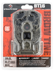 Stealth Cam STCBT16 BrowtineCamo Low Glow IR Flash, Up to 32GB SD Card Memory, Features Integrated Python Provision Lock Latch Stealth Cam STCBT16 BrowtineCamo Low Glow IR Flash, Up to 32GB SD Card Memory, Features Integrated Python Provision Lock Latch
