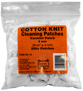 Southern Bloomer 115 Cleaning Patches6mm Cotton 200 Per Pack Southern Bloomer 115 Cleaning Patches6mm Cotton 200 Per Pack