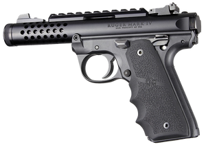 Hogue 79080 Rubber GripBlack with Finger Grooves for Ruger Mark IV 22/45