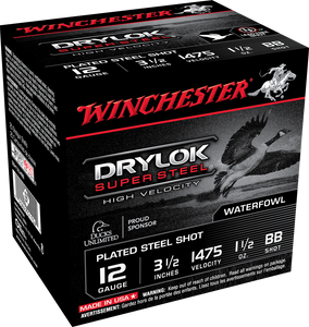 Winchester Ammo SSH12LHBB DryLock SuperHigh Velocity 12 Gauge 3.50" 1 1/2 oz 1475 fps BB Shot 25ea