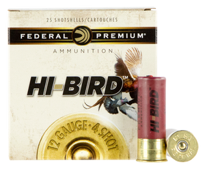 Federal HVF12H5 Premium Hi-Bird 12 Gauge 2.75" 1 1/4 oz 1350 fps 5 Shot 25ea Federal HVF12H5 Premium Hi-Bird 12 Gauge 2.75" 1 1/4 oz 1350 fps 5 Shot 25ea