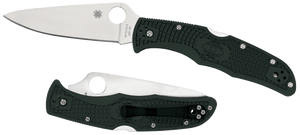 Spyderco C10FPGR Endura 4 Lightweight 3.75" Folding Clip Point Plain VG-10 SS Blade Green Bi-Directional Texturing FRN Handle Includes Pocket Clip Spyderco C10FPGR Endura 4 Lightweight 3.75" Folding Clip Point Plain VG-10 SS Blade Green Bi-Directional Texturing FRN Handle Includes Pocket Clip